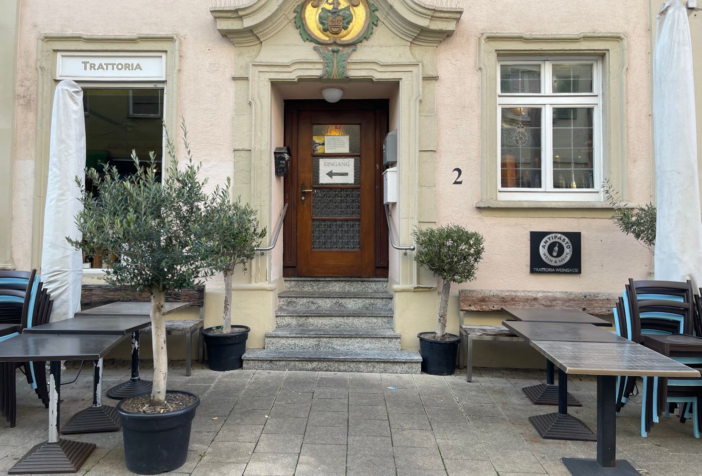 Blick auf eine Hausfassade