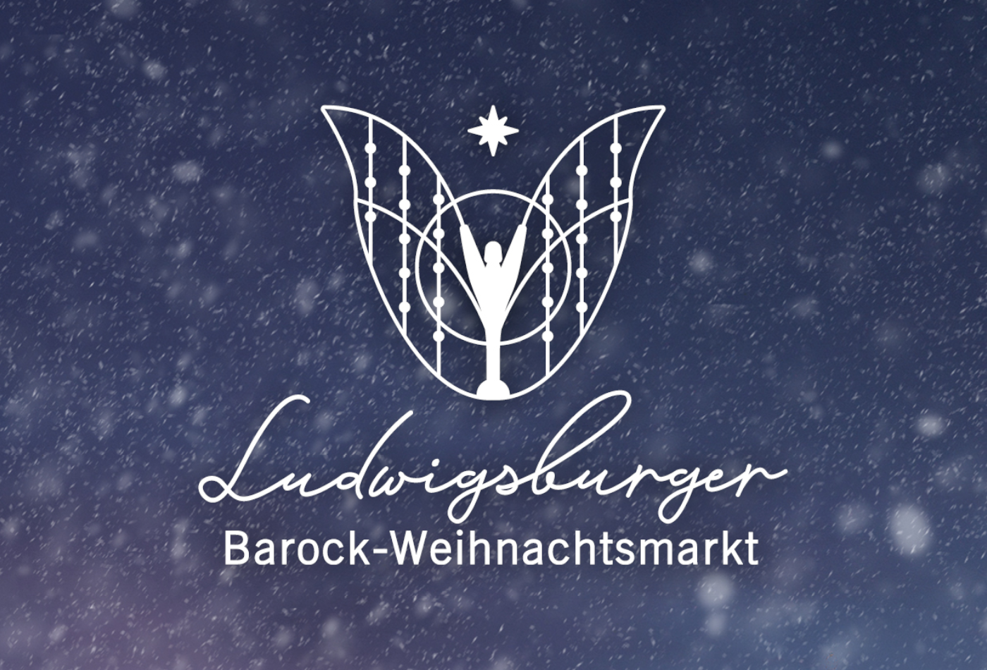 Logo der Marke Ludwigsburger Barock-Weihnachtsmarkt Logo Schriftzug Ludwigsburger Barock-Weihnachtsmarkt mit Engel