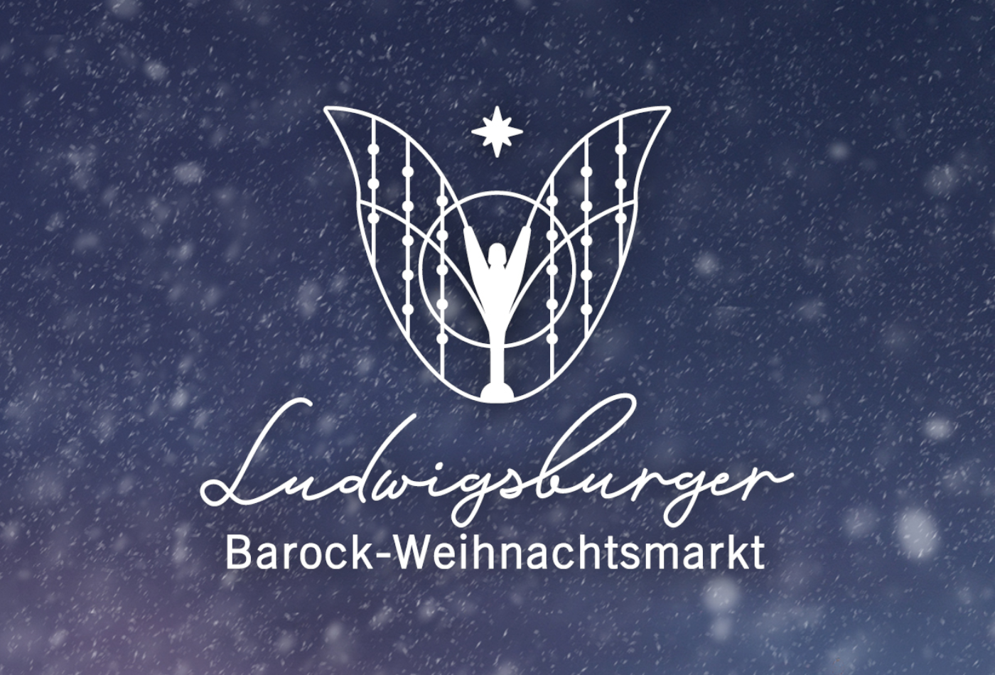 Logo Schriftzug Ludwigsburger Barock-Weihnachtsmarkt mit Engel